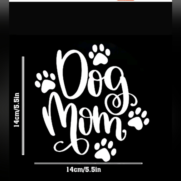 🚨Dog Mom Paw Print Decal - White, NIP - Picture 2 of 3